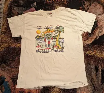Vtg 1996 Сувенирная рубашка Peurto Rico Yo Ami A Frog Размер XL с длинными рукавами
